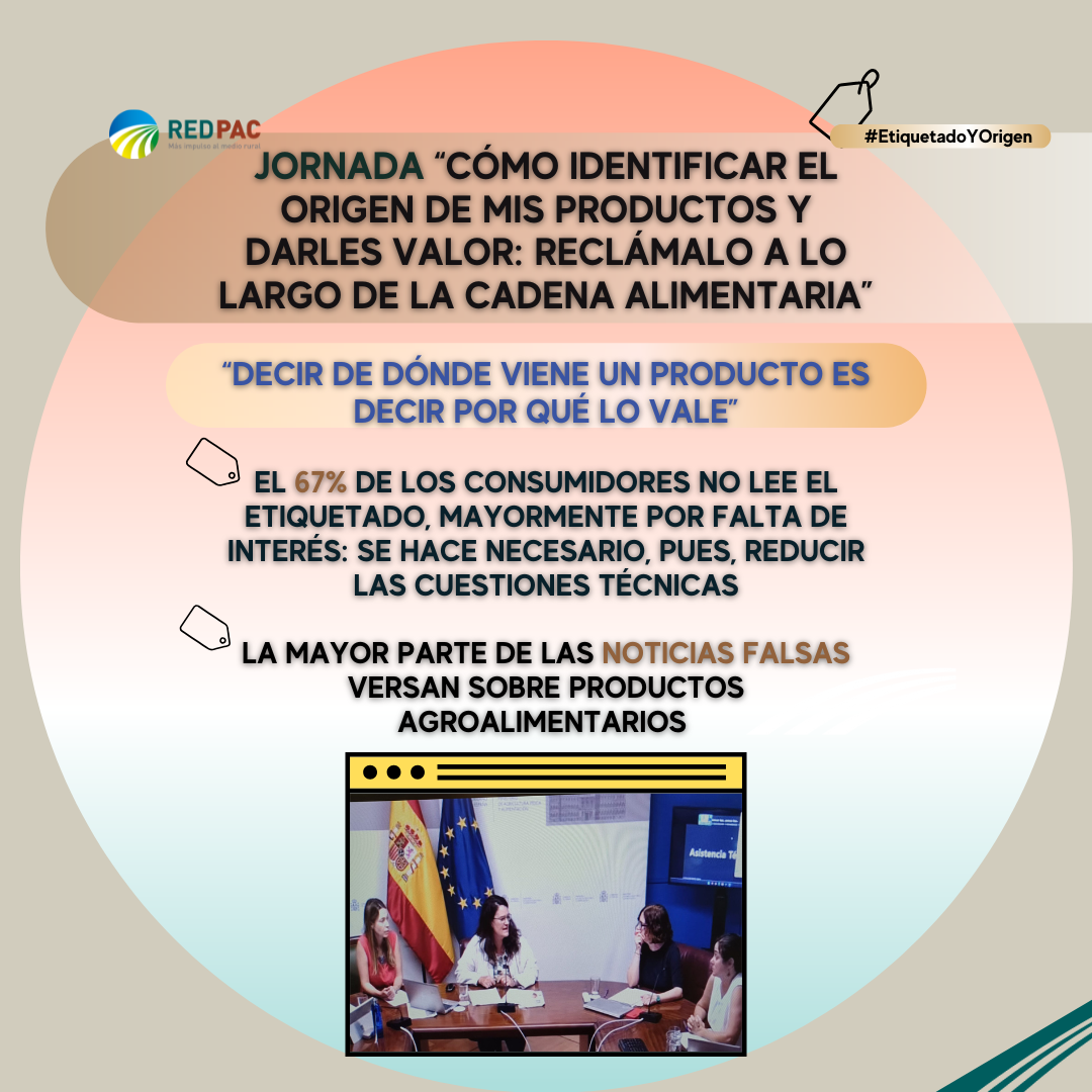 La Red PAC organiza una jornada sobre el etiquetado y el valor del mismo para identificar el origen de los productos en la cadena agroalimentaria