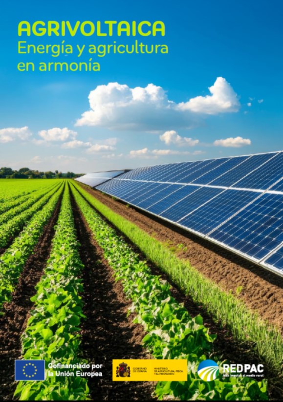 Portada del folleto "AGRIVOLTAICA Energía y agricultura en armonía"
