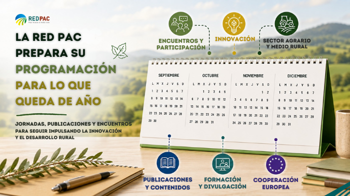 La Red PAC prepara una nueva programación de jornadas y publicaciones para impulsar la innovación y el desarrollo agrorural tras el verano