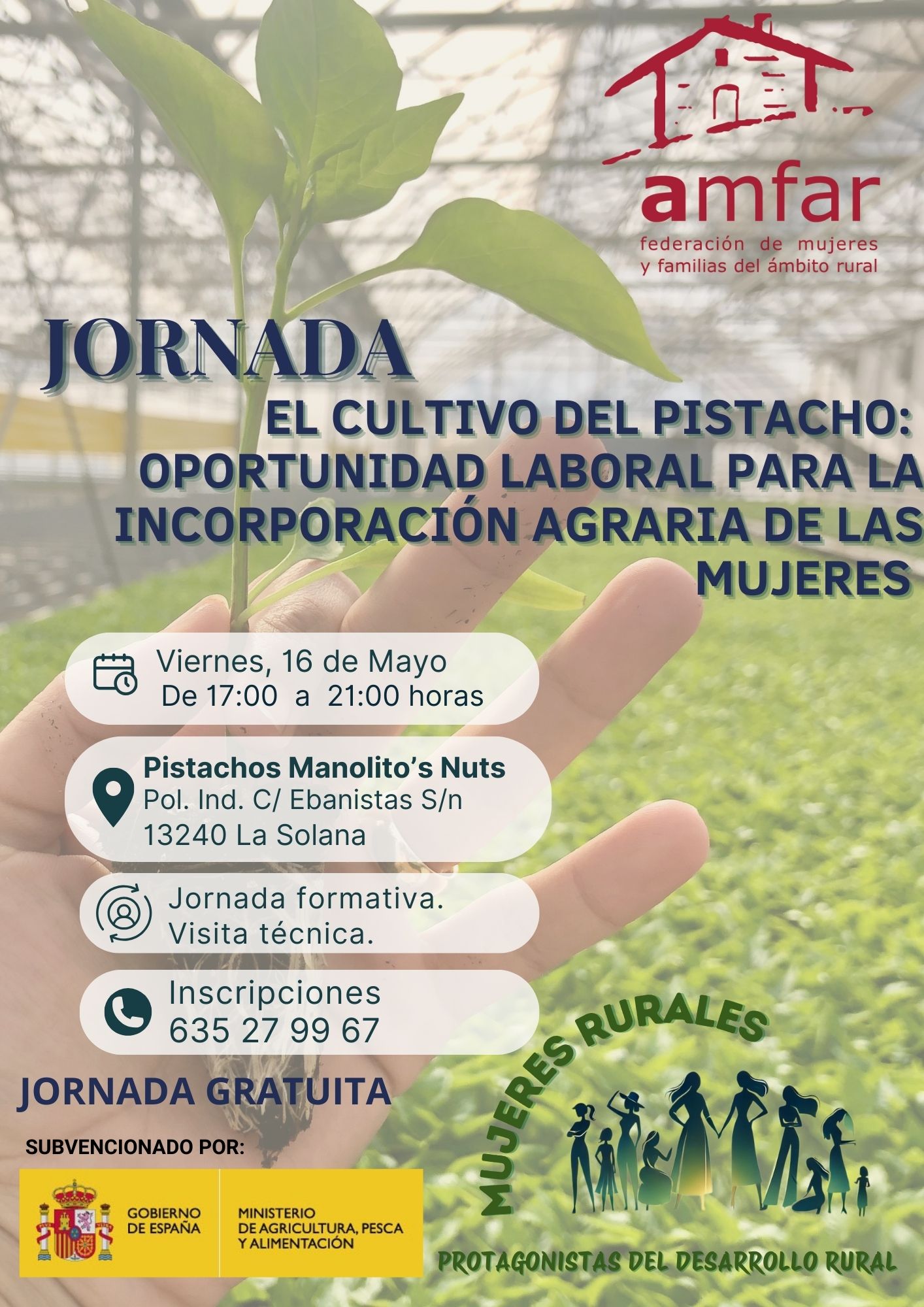 CONFERENCIA AMFAR “CULTIVO DE PISTACHOS. UNHA OPORTUNIDADE LABORAL PARA A INCORPORACIÓN DAS MULLERES Á AGRICULTURA”