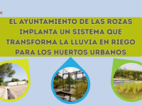 Las Rozas apuesta por un sistema innovador que transforma la lluvia en recurso para los huertos urbanos 