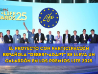 El proyecto con participación española “Desert-Adapt” gana el Premio “Acción por el Clima” en los Premios LIFE 2025